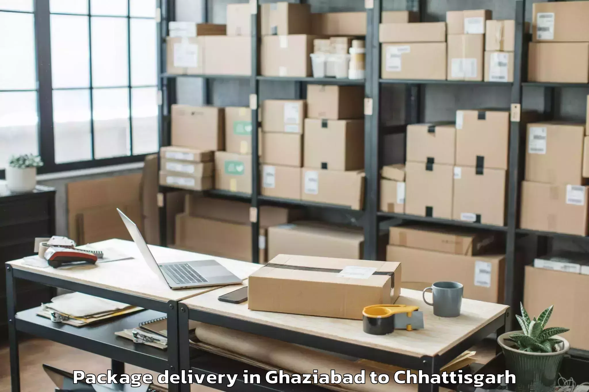 Reliable Ghaziabad to Isbm University Gariyaband Package Delivery